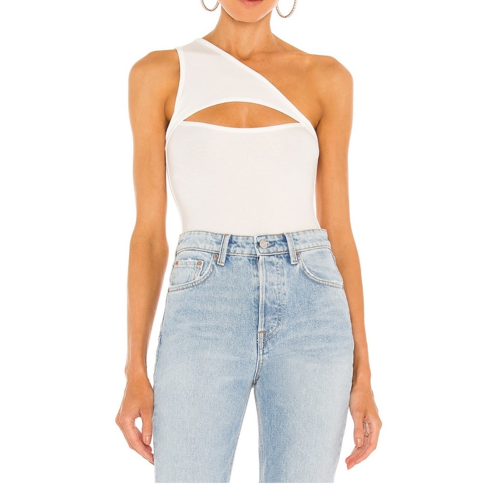 superdown sandra one shoulder bodysuit